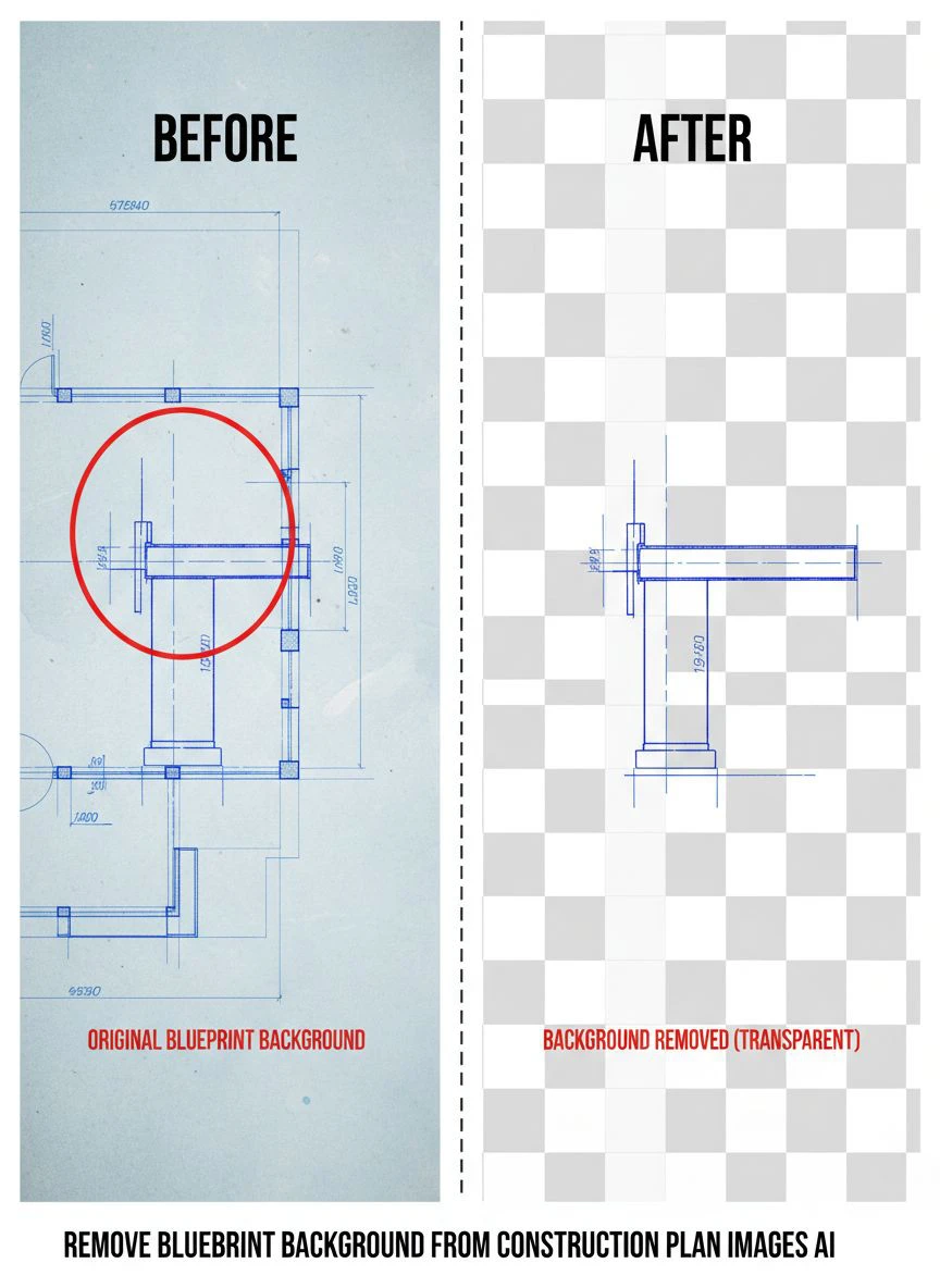 remove blueprint background from construction plan images ai - Professional Guide